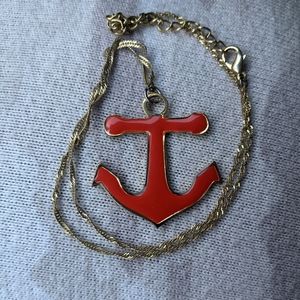 Resin and metal Anchor Necklace